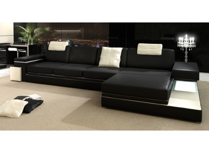 Ledersofa Wohnlandschaft XXL Ecksofa Bigsofa Design Couch Designersofa Garnitur