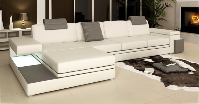 Ledersofa Wohnlandschaft XXL Ecksofa Bigsofa Design Couch Designersofa Garnitur