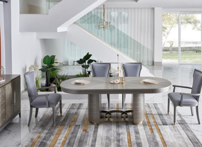 Hochwertige Esszimmer Möbel Hotel Stil Einrichtung komplettes Set Tisch