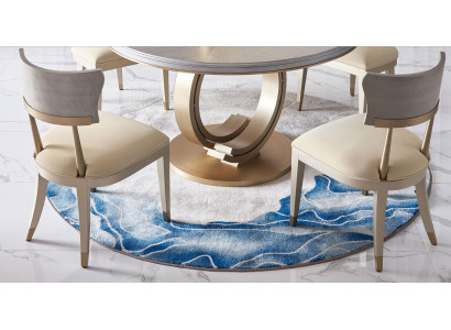 Design Rund Tisch 4x Stühle Ess Zimmer Sitz Runde Tische Garnitur Holz