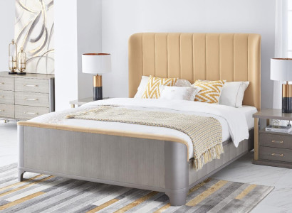 Bett Nachttisch 4 tlg. Schlafzimmer Set Design Modern Luxus Betten Gruppe Leder