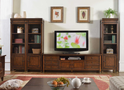 Wohnzimmer Set Wandregal Kommode Sideboard Wohnwände 3x Vitrine Design 4tlg.Neu