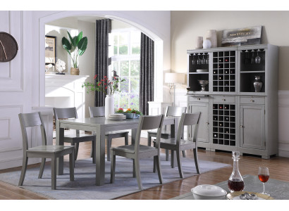 Designer Möbel Holz Tisch Sitz Ess Zimmer 6x Stühle 7tlg. Set Garnitur Gruppe