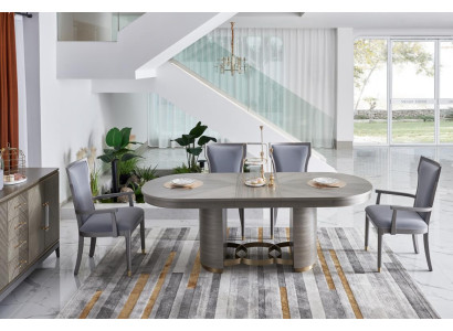 Design Stuhl Set 6x Luxus Stühle Sitz Polster Gruppe Lehnstuhl Set Garnitur Neu