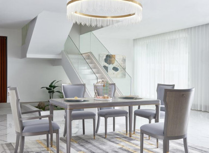 Komplette Garnitur Esszimmer Stuhlgruppe Garnitur 6x Lehnstuhl Stühle