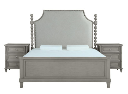 Klassische Landhaus Möbel Königliches schlafzimmer möbel 3tlg. Bett