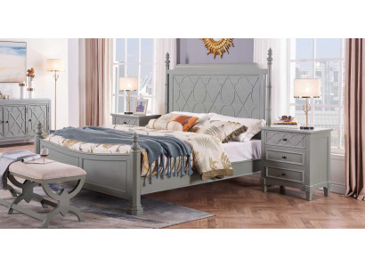 Klassisch Bett 2x Nachttisch 3tlg. Schlafzimmer Set Betten neu Luxus 150x200 Neu