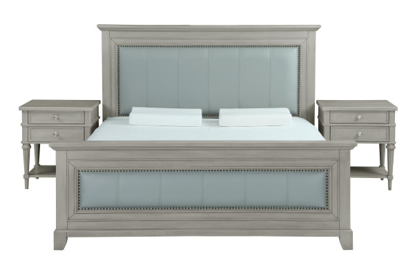 Doppelbett Schlafzimmer Hotel Ehe Luxus Bett 2x Nachttisch 3tlg. Set