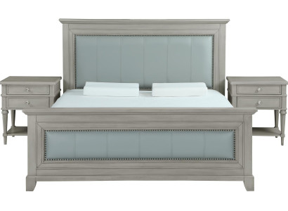 Doppelbett Schlafzimmer Hotel Ehe Luxus Bett 2x Nachttisch 3tlg. Set