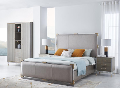 Luxus Schlafzimmer Bett Doppel Betten Holz 180x200cm Dubai Hotel