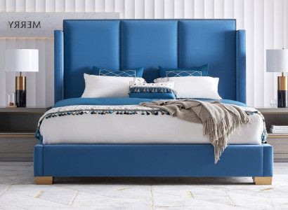 Bett Leder 2x Nachttisch 3 tlg. Schlafzimmer Set Möbel Moderne Luxus