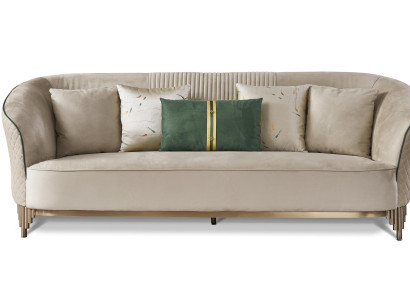 Dreisitzer 3 Sitzer Designer Sofa Polster Sofas Couchen Stoff Textil Leder