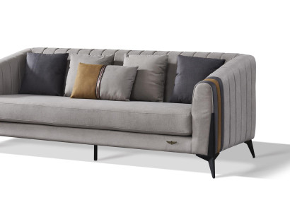 Klassisch 3 Sitzer Designer Sofa Polster Sofas Couchen Leder Dreisitzer