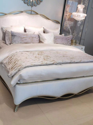 Klassisch Holz Bett Ehe Doppelbett Betten Design Polster Schlafzimmer