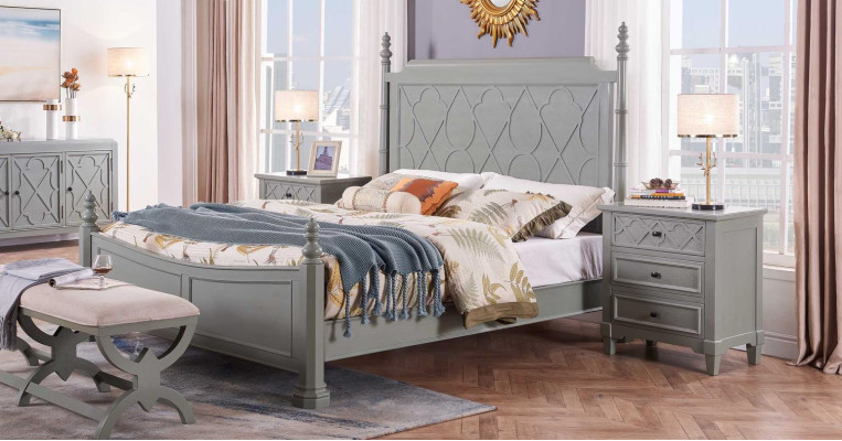 Edles Schlafzimmer Set garnitur Nachttisch Kommode Bett Designer Möbel Betten