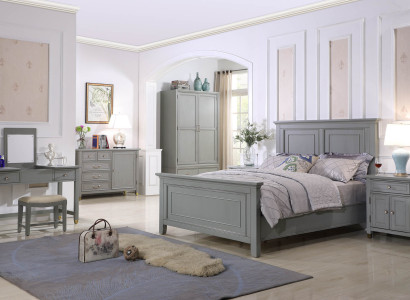 Bett Betten Schlaf Zimmer Doppel Holz Neu Landhaus Design Luxus Hotel