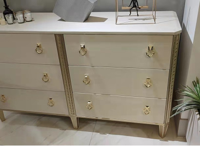 Kommode 160 cm Kommode Schlafzimmer Möbel Holz Beine multifunktionale Modern