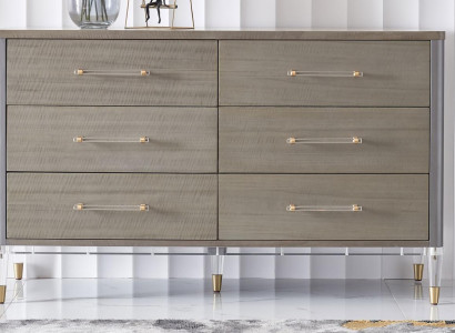 Design Kommode 6 Schubladen Sideboard Lowboard Schrank Anrichte