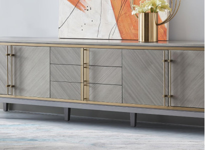 Design Kommode Anrichte Dekor Side Low Board Schrank Wohn Zimmer Regal