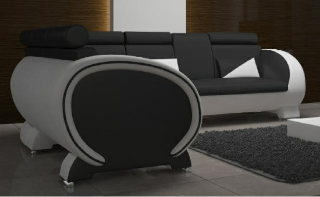 ECKSOFA ECKCOUCH DESIGN *FARBWAHL* SOFA LEDER COUCH LEDERSOFA LEDERGARNITUR