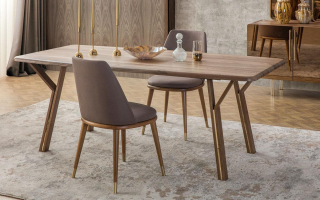 Esszimmer Set 6x Stühle+Esstisch+Sideboard+Spiegel Set Esszimmer Designer Neu