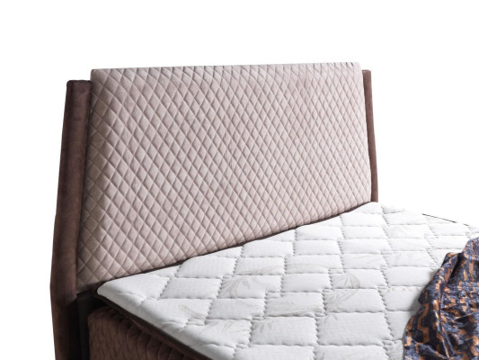Bett Design Betten Luxus Betten Polster Schlafzimmer Möbel Boxspring Braun