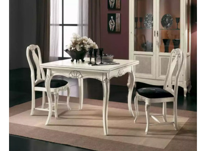 Garnitur Esstisch Essgruppe 5 tlg. Weiß Tische Neu 4x Stühle Gruppe