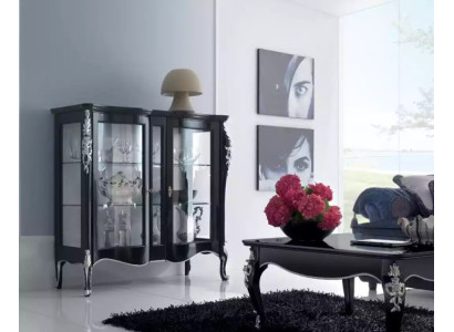 Schränke Holz Vitrinen Glas Schrank Vitrine Wohnzimmer Möbel Anrichte