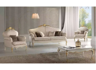 Komplett Set 4tlg Wohnzimmer Sofagarnitur 3 Sitzer Sessel Gruppe Neu