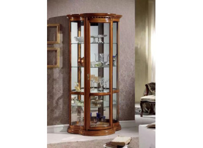 Schränke Holz Vitrine Glas Schrank Echtholz Wohnzimmer Möbel Anrichte