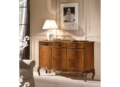 Klassisch braune Wohnzimmermöbel hochwertiges Sideboard Kommode Sideboards