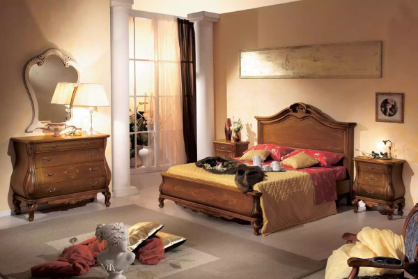 Luxuriöse Schlafzimmer Beistelltisch luxus Nachttisch Art Deco Stil Holz Hotel