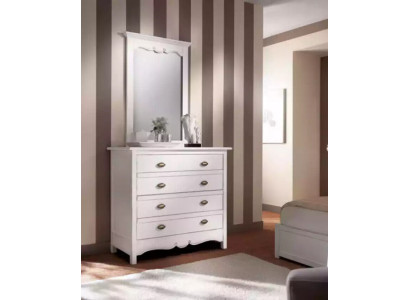 Holz Italienische Dsigner Möbel 2tlg Set Möbel Stil Luxus Kommode mit Spiegel