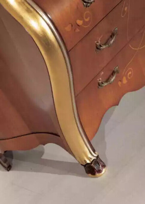 Nachttische Nachttisch Klassisches Design Möbel Holz Braun Beistelltische