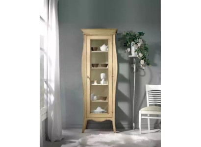 Anrichte Luxus Vitrine Glas Schrank Klassische Stil Italienische Möbel