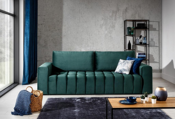 Klassische Dreisitzer Couchen Polster Sofa 3Sitzer Textil Couchen Stoffsofa Neu