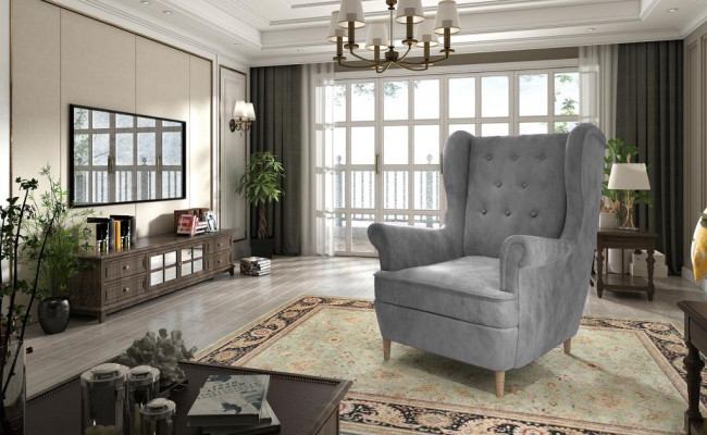 Couch Sofa Sessel Design Sitzer Leder Lounge Club Polster Luxus Ohren