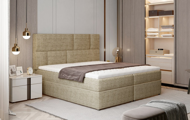 Luxus Designer Polsterbett Bett Betten Designerbett Boxspring Textil 180x200