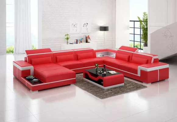 Eckgarnitur Ecksofa Polster Eckcouch Deko Moderne Wohnzimmer Sofa Couch
