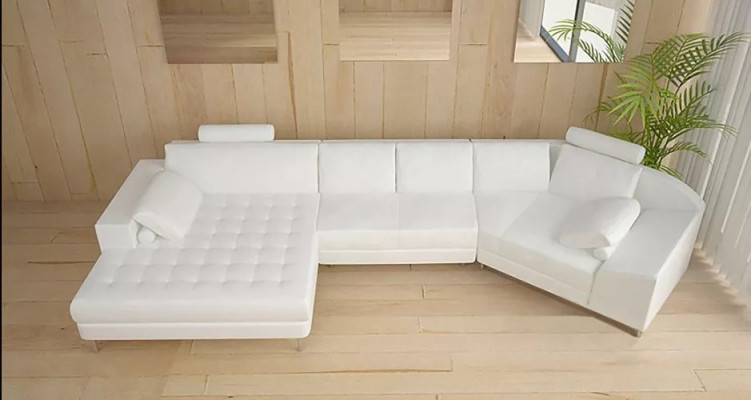 Moderne Sofa Ecksofa U Form Ledersofa Eckcouch Polster Designer Sofa