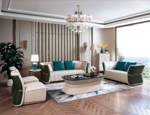 Komplett Set Sofagarnitur 3+2+1+1 Sitzer Design Sofa Couch Wohnlandschaft
