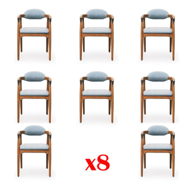 Garnitur Komplett Gruppe Stuhlgruppe 8 Stück Esszimmer Stühle Set