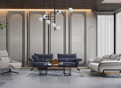 Luxus Sofagarnitur Italienische Stil Möbel Sofa Set Garnitur 3tlg