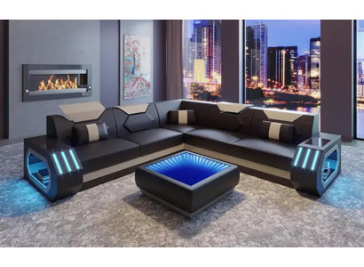 Ecksofa Lederpolster Design Wohnzimmer Eckcouch Couch Sofa L Form Wohnlandschaft