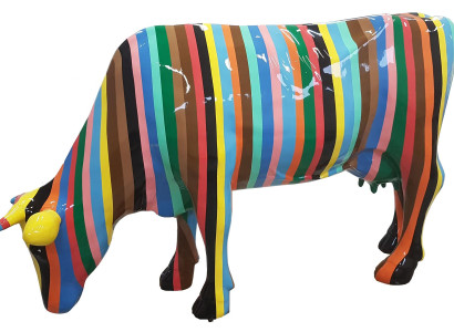 Abstrakte Figur Statue Gartenfiguren Dekoration Statuen Skulpturen Rind Kuh Neu