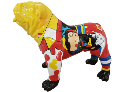 Design Figuren Skulpturen Moderne Bulldogge Skulptur Deko Garten Neu Dekoration