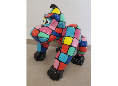 Gorilla Designer Figur Statue Moderne Statuen Figuren Dekoration Deko Garten Neu