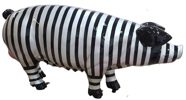 Abstrakte Figur Statue Gartenfiguren Dekoration Statuen Skulpturen Schwein Neu