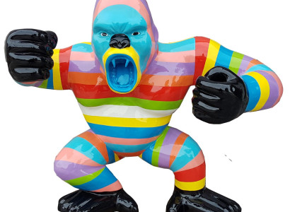 Abstrakte Figur Statue Gartenfiguren Gorilla Dekoration Statuen Skulpturen Neu