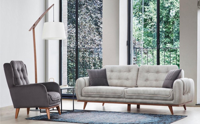Chesterfield Sessel Relax Club Sofa Einsitzer Couch Polster Möbel Braun